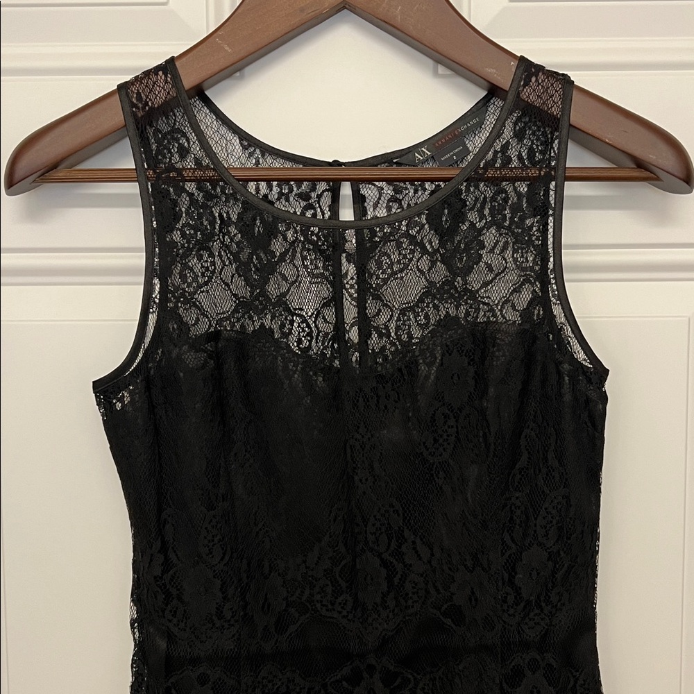 Armani Exchange Black Lace Dress